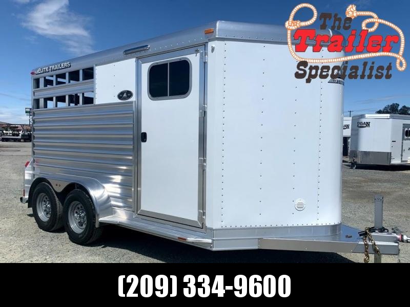 NEW 2021 Elite Trailers 2 Horse Bumper Pull Stock Combo Trailer NEW 2021 Elite Trailers 2 Horse Bumper Pull Stock Combo Trailer