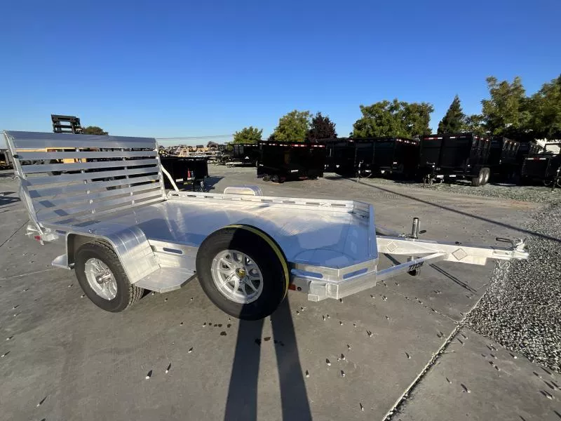 NEW 2026 Aluma 7712H-S-TG 77"x12' Utility Trailer with Rampgate