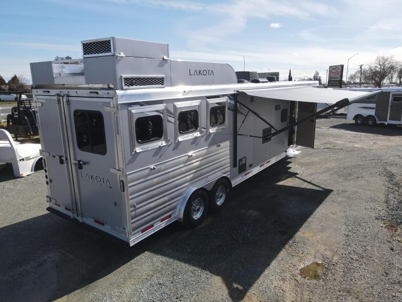 NEW 2021 Lakota C8313SR Charger 3 Horse 8' Wide 13' Living Quarters with Slideout Horse Trailer
