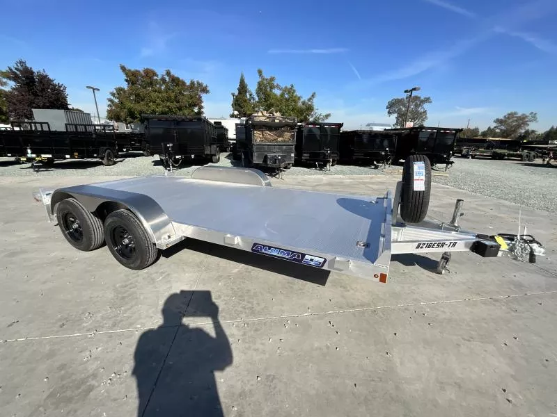 NEW 2026 Aluma  8216ESA-TA-EL-R-RTD  82"x16' 7,000 GVW Car Trailer