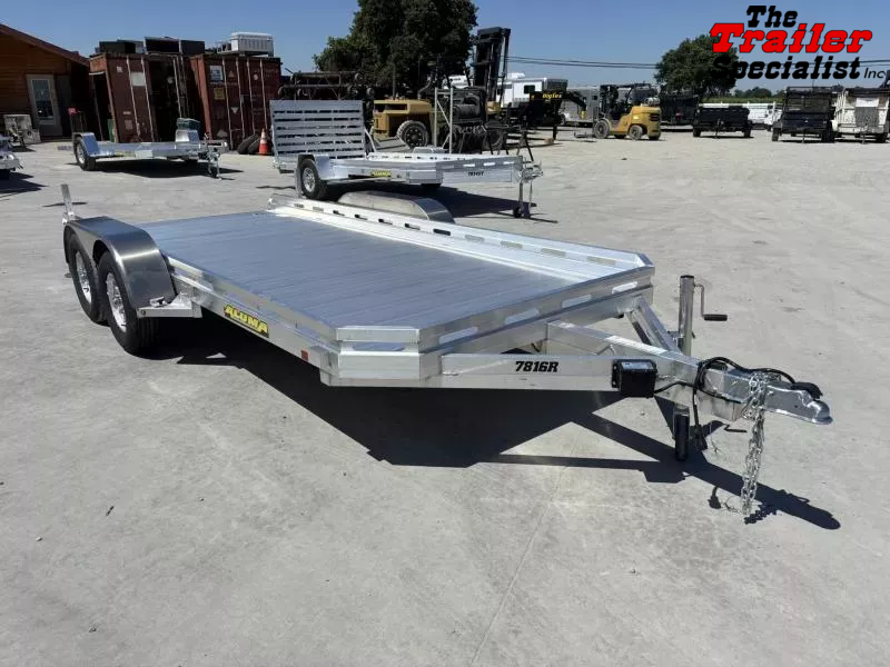 NEW 2026 Aluma 7816TA-EL-R-RTD  6.5'x16' 7k GVW Utility Trailer 