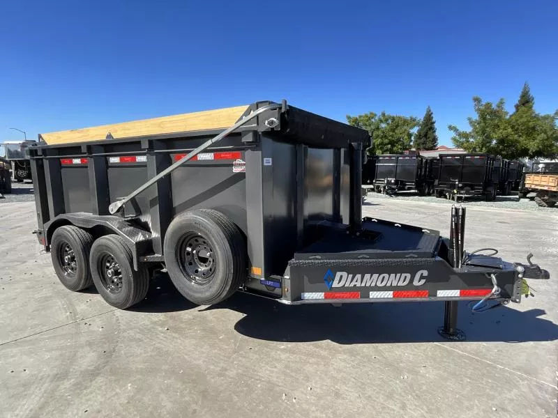 NEW 2026 Diamond C Trailers LPT207L12X82P4 7X12' 14,900 GVW Dump Trailer!