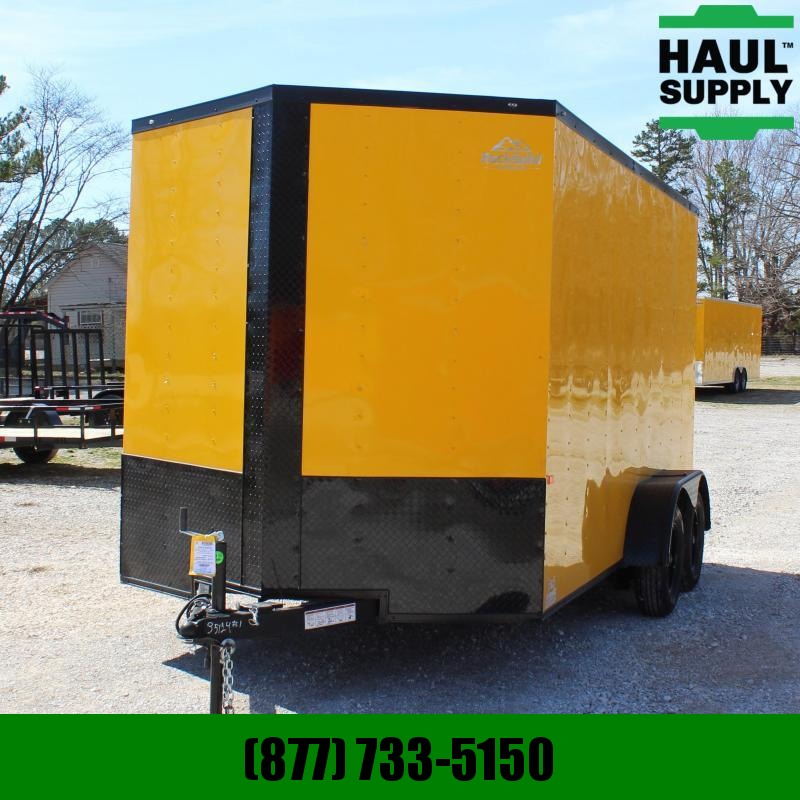 Rock Solid Cargo 7X14 7K XT V-NOSE CARGO TRAILER REAR RAM Rock Solid Cargo 7X14 7K XT V-NOSE CARGO TRAILER REAR RAM