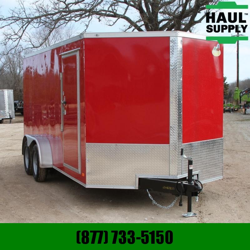 Covered Wagon Trailers 7X16 7K V-NOSE REAR RAMP SIDE DOOR W/RV A Covered Wagon Trailers 7X16 7K V-NOSE REAR RAMP SIDE DOOR W/RV A