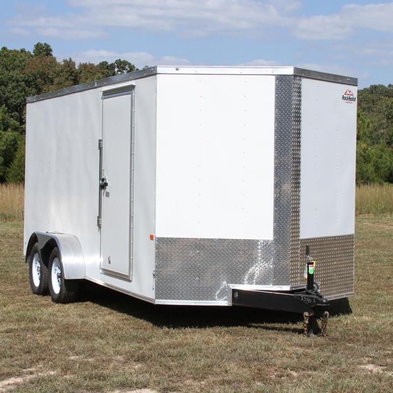 Rock Solid Cargo 7X16 7K V-nose Cargo Trailer Rear Ramp Ro Rock Solid Cargo 7X16 7K V-nose Cargo Trailer Rear Ramp Ro