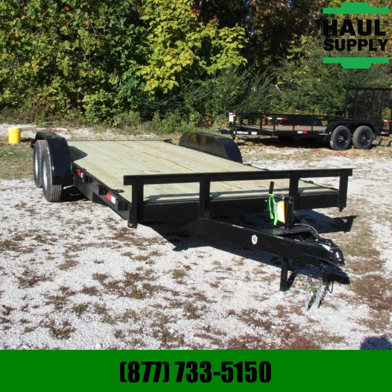 L&O Manufacturing 82X18 7K OPEN CAR HAULER W/DOVE AND SLIDE L&O Manufacturing 82X18 7K OPEN CAR HAULER W/DOVE AND SLIDE