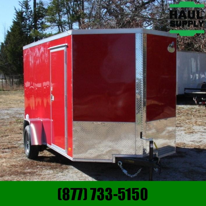 Covered Wagon Trailers 6X12 V-NOSE CARGO TRAILER REAR RAMP ROOF Covered Wagon Trailers 6X12 V-NOSE CARGO TRAILER REAR RAMP ROOF
