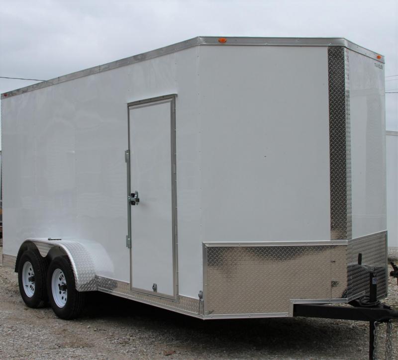 Traveler Cargo 7X16 7K V-NOSE CARGO TRAILER XXT REAR RAM Traveler Cargo 7X16 7K V-NOSE CARGO TRAILER XXT REAR RAM