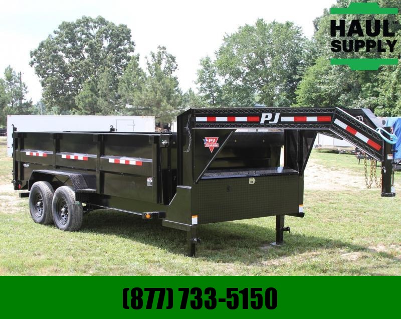 PJ Trailers 83X16 14K GOOSENECK DUMP W/SPLIT SPREADER PJ Trailers 83X16 14K GOOSENECK DUMP W/SPLIT SPREADER