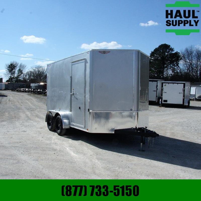 H and H Trailer 7X12 7K XXT V-NOSE CARGO TRAILER REAR RAM H and H Trailer 7X12 7K XXT V-NOSE CARGO TRAILER REAR RAM