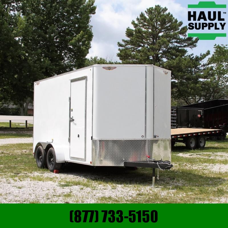 H and H Trailer 7X14 7K XXT V-NOSE CARGO TRAILER REAR RAM H and H Trailer 7X14 7K XXT V-NOSE CARGO TRAILER REAR RAM