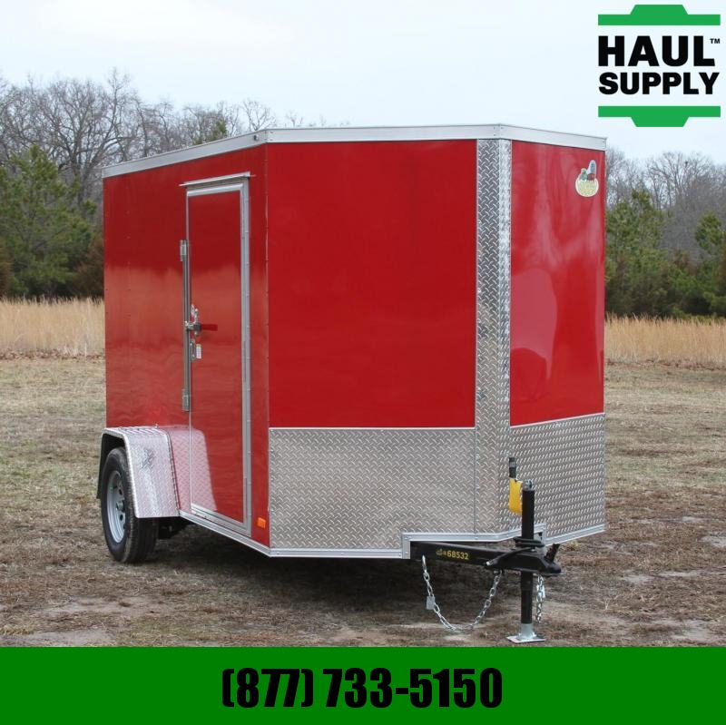 Covered Wagon Trailers 6X10 SA V-NOSE CARGO TRAILER REAR RAMP Covered Wagon Trailers 6X10 SA V-NOSE CARGO TRAILER REAR RAMP