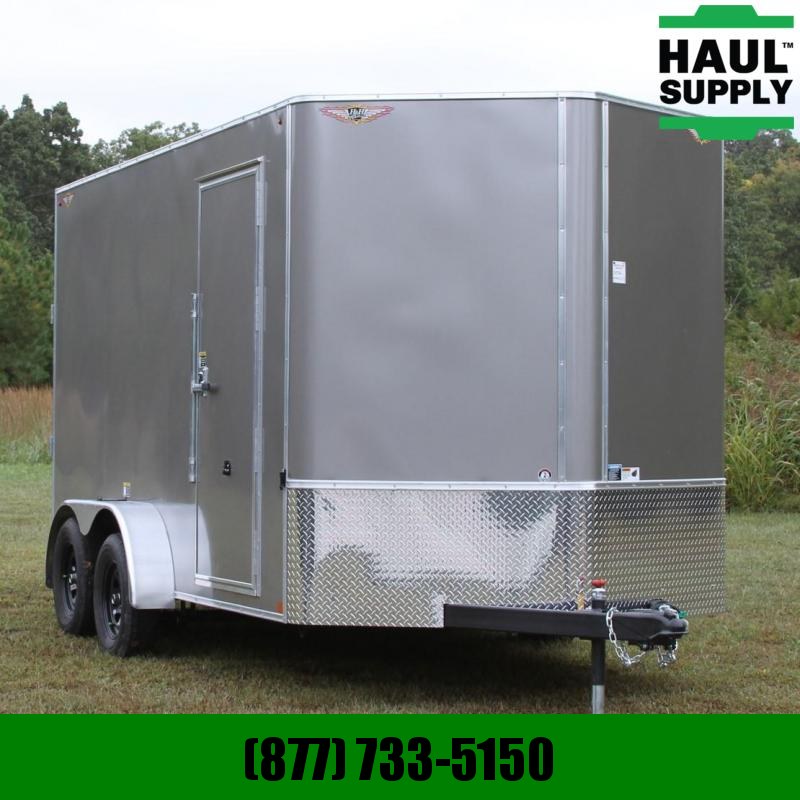 H and H Trailer 7X14 7K V-nose XXT Cargo Trailer Rivetles H and H Trailer 7X14 7K V-nose XXT Cargo Trailer Rivetles