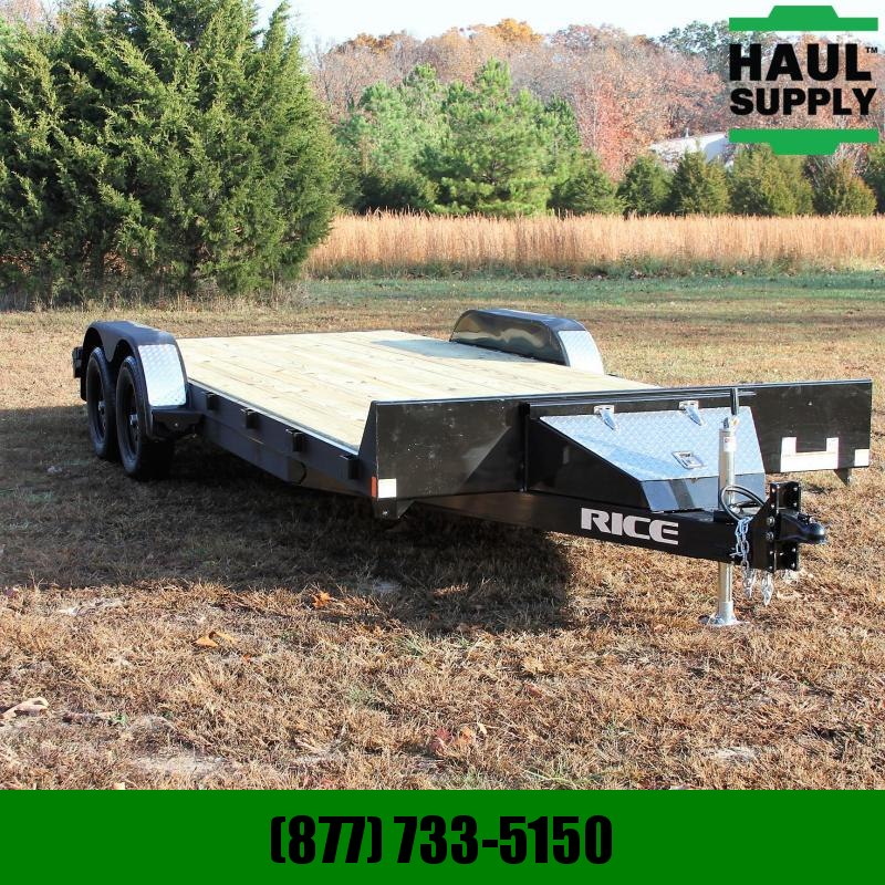 Rice 82X20 7K OPEN CAR HAULER BLACK Rice 82X20 7K OPEN CAR HAULER BLACK