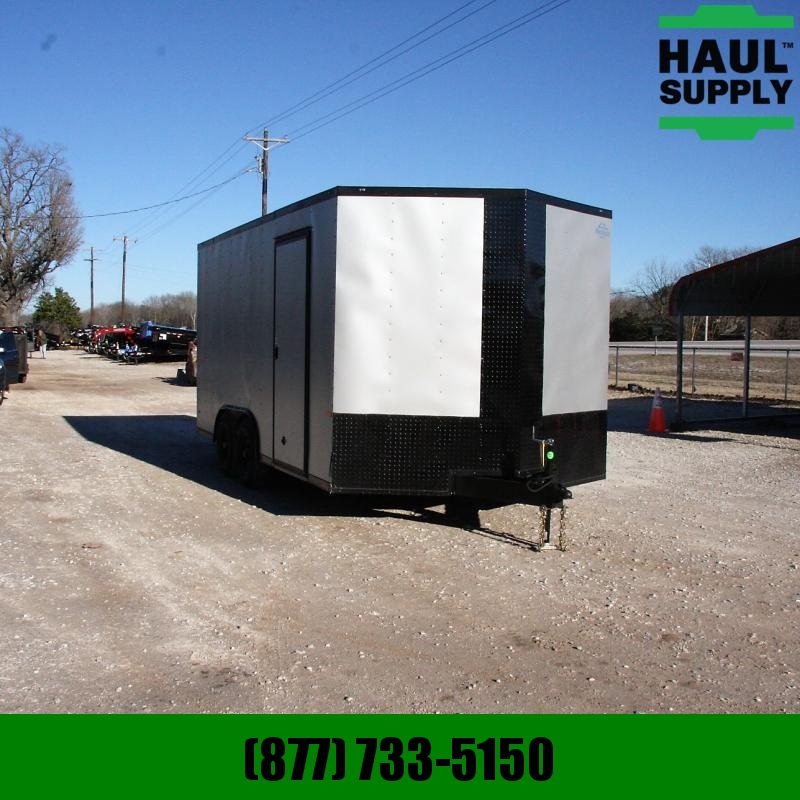 Rock Solid Cargo 8.5X16 10K XXT V-NOSE CARGO TRAILER REAR Rock Solid Cargo 8.5X16 10K XXT V-NOSE CARGO TRAILER REAR
