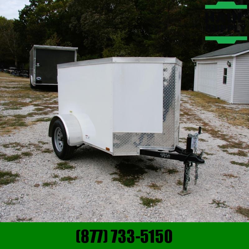 Quality Cargo 4X6 V-NOSE CARGO TRAILER SINGLE SWING REA Quality Cargo 4X6 V-NOSE CARGO TRAILER SINGLE SWING REA