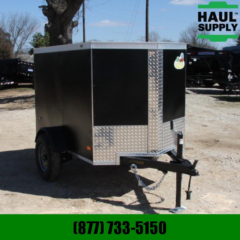 Covered Wagon Trailers 4X6 CARGO TRAILER SINGLE REAR DOOR SIDE V Covered Wagon Trailers 4X6 CARGO TRAILER SINGLE REAR DOOR SIDE V