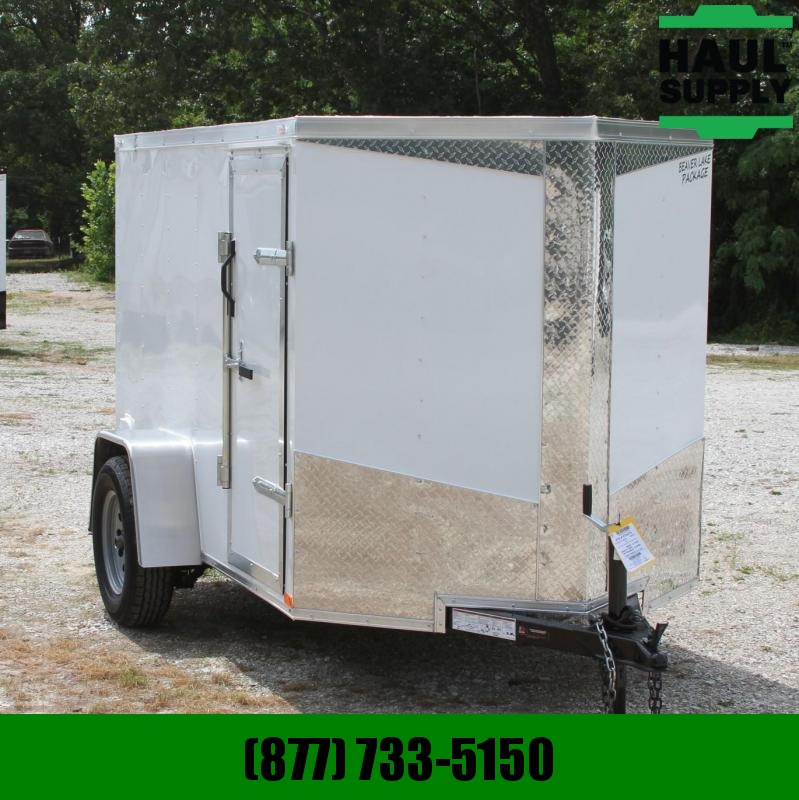 Lark 5X10 V-nose Cargo Trailer Rear Ramp Side Lark 5X10 V-nose Cargo Trailer Rear Ramp Side