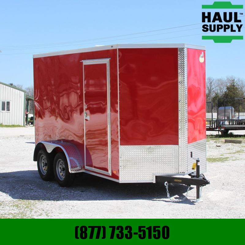 Covered Wagon Trailers 6X12 7K XXT V-NOSE CARGO TRAILER REAR RAM Covered Wagon Trailers 6X12 7K XXT V-NOSE CARGO TRAILER REAR RAM