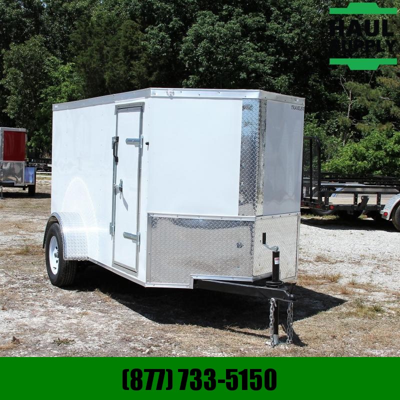 Traveler Cargo 5X10 V-NOSE CARGO TRAILER REAR RAMP SIDE Traveler Cargo 5X10 V-NOSE CARGO TRAILER REAR RAMP SIDE