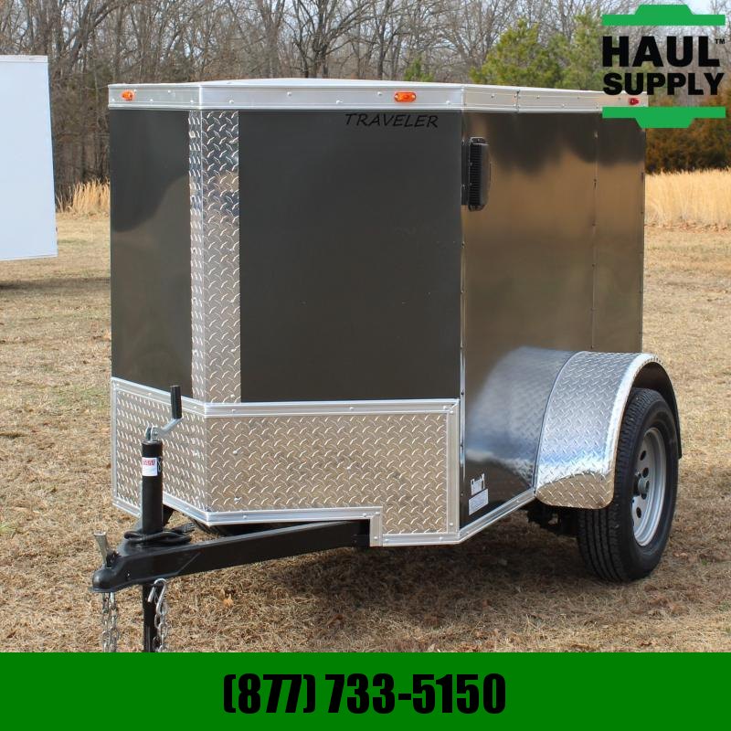 Traveler Cargo 4X6 V-NOSE CARGO TRAILER SWING DOOR W/BAR Traveler Cargo 4X6 V-NOSE CARGO TRAILER SWING DOOR W/BAR
