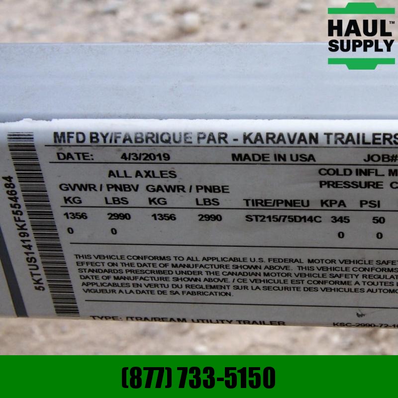 Karavan Trailers 74X10 UTILITY Karavan Trailers 74X10 UTILITY