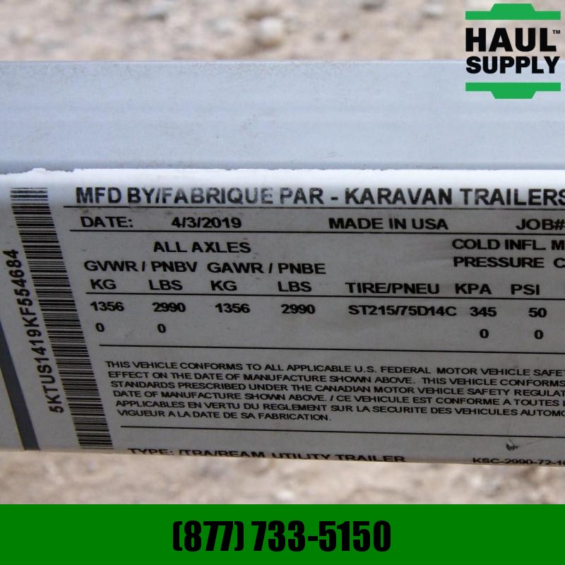 Karavan Trailers 74X10 UTILITY Karavan Trailers 74X10 UTILITY