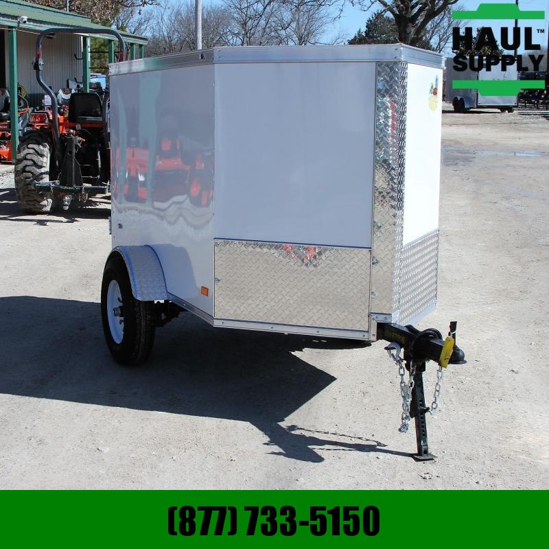Covered Wagon Trailers 4X6 V-NOSE CARGO TRAILER SINGLE REAR DOOR Covered Wagon Trailers 4X6 V-NOSE CARGO TRAILER SINGLE REAR DOOR