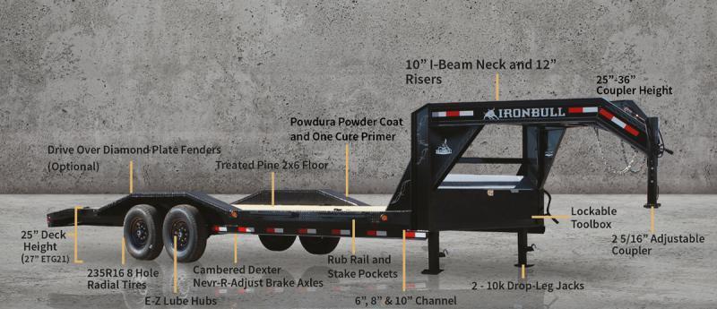 2023 Iron Bull 102x24 Gooseneck Car Hauler W/ Slide-In Ramps 2023 Iron Bull 102x24 Gooseneck Car Hauler W/ Slide-In Ramps