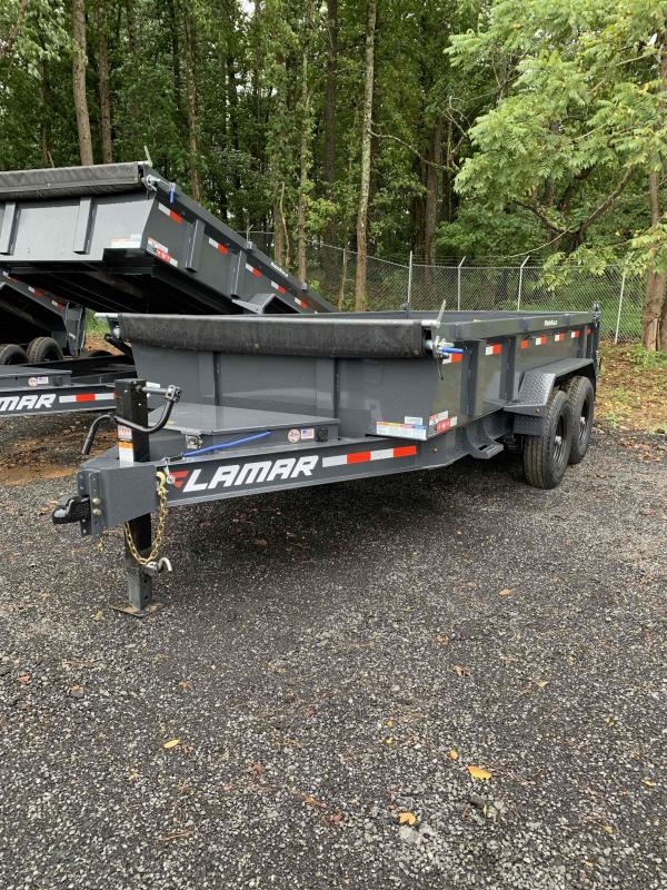 New 2021 Lamar 7ft x 14ft 14k Tandem Axle HD Low-Pro Bumper Pull Dump w/2ft walls (Lamar Gray) New 2021 Lamar 7ft x 14ft 14k Tandem Axle HD Low-Pro Bumper Pull Dump w/2ft walls (Lamar Gray)