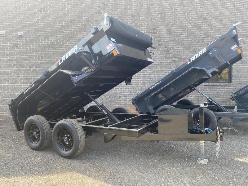 New 2021 Lamar 5ft x 10ft 7k Tandem Axle Mini Bumper Pull Dump w/1.5ft