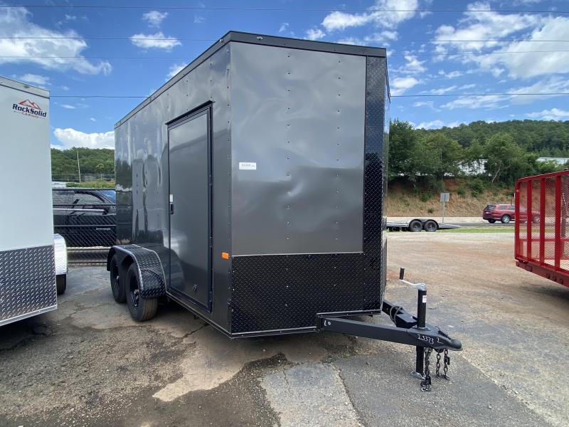 New 2020 Rock Solid 7ft x 12ft 7k Tandem Axle Bumper Pull Enclosed w/7ft walls (Charcoal Gray) New 2020 Rock Solid 7ft x 12ft 7k Tandem Axle Bumper Pull Enclosed w/7ft walls (Charcoal Gray)