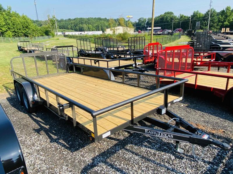 New 2021 East Texas 7ft x 18ft 7k Tandem Axle Bumper Pull Utility w/1ft walls (Charcoal) New 2021 East Texas 7ft x 18ft 7k Tandem Axle Bumper Pull Utility w/1ft walls (Charcoal)