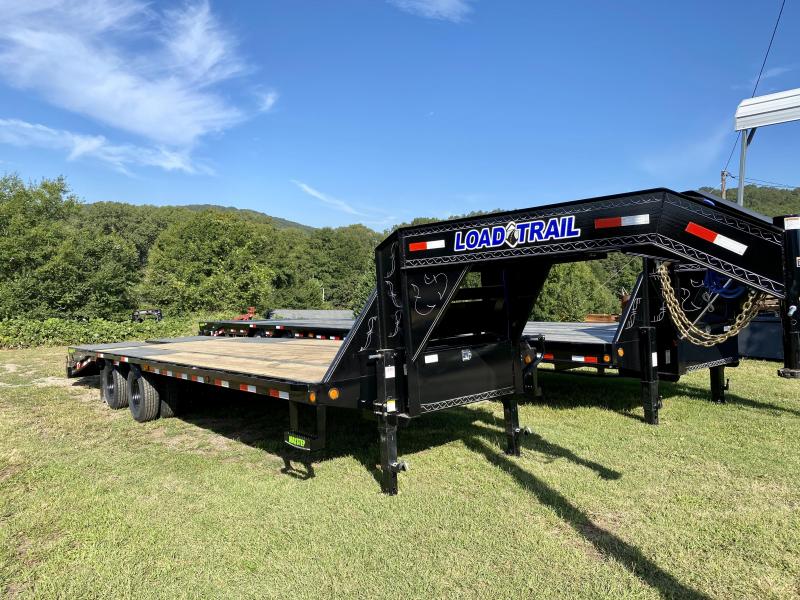 New 2021 Load Trail 8.5ft x 28ft 22k Tandem Axle Low-Pro Deckover Gooseneck Flatbed (Black) New 2021 Load Trail 8.5ft x 28ft 22k Tandem Axle Low-Pro Deckover Gooseneck Flatbed (Black)
