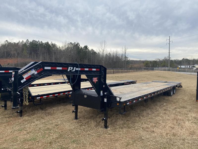 Used 2020 PJ 8.5ft x 40ft 25k Tandem Axle Gooseneck Car/Equipment Hauler (Black) Used 2020 PJ 8.5ft x 40ft 25k Tandem Axle Gooseneck Car/Equipment Hauler (Black)