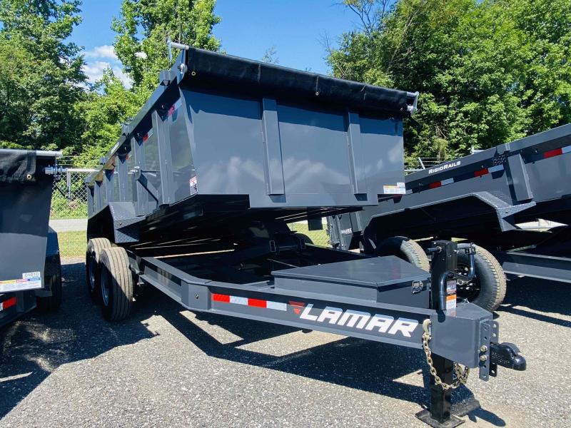 New 2021 Lamar 7ft x 14ft 16k Tandem Axle LowPro Bumper Pull Dump w