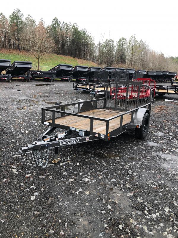 New 2021 East Texas 5ft x 10ft 3.5k Single Axle Bumper Pull Utility w/1ft walls (Charcoal) New 2021 East Texas 5ft x 10ft 3.5k Single Axle Bumper Pull Utility w/1ft walls (Charcoal)