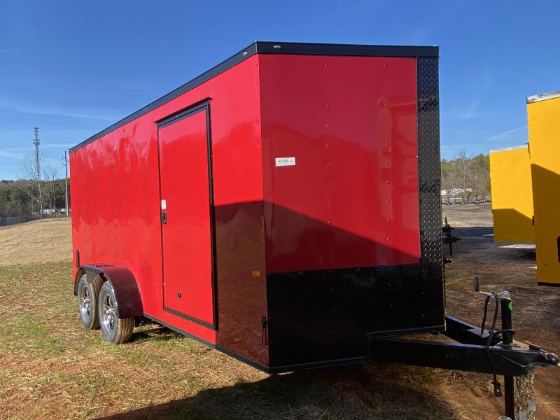 New 2021 Rock Solid 7ft x 16ft 7k Tandem Axle Bumper Pull Enclosed w/6ft walls (Red w/SBO) New 2021 Rock Solid 7ft x 16ft 7k Tandem Axle Bumper Pull Enclosed w/6ft walls (Red w/SBO)
