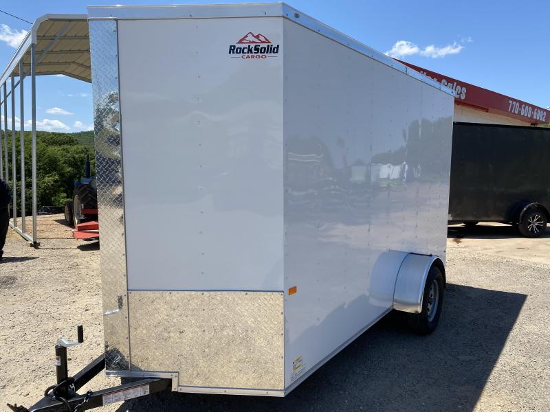 New 2020 Rock Solid 6ft x 12ft 3.5k Single Axle Bumper Pull Enclosed w/7ft walls (White) New 2020 Rock Solid 6ft x 12ft 3.5k Single Axle Bumper Pull Enclosed w/7ft walls (White)