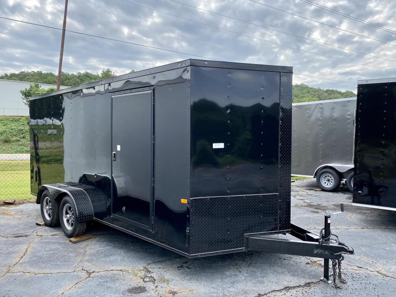 New 2021 Rock Solid 7ft x 16ft 7k Tandem Axle Bumper Pull Enclosed w/6ft walls (Black w/ BO) New 2021 Rock Solid 7ft x 16ft 7k Tandem Axle Bumper Pull Enclosed w/6ft walls (Black w/ BO)
