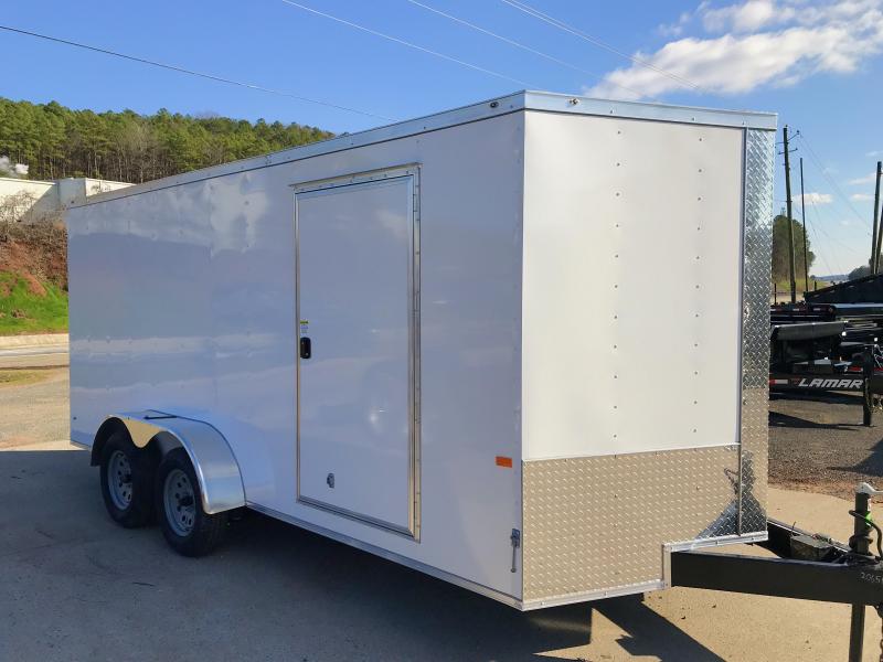 New 2021 Rock Solid 7ft x 16ft 7k Tandem Axle Bumper Pull Enclosed w/6ft walls (White) New 2021 Rock Solid 7ft x 16ft 7k Tandem Axle Bumper Pull Enclosed w/6ft walls (White)