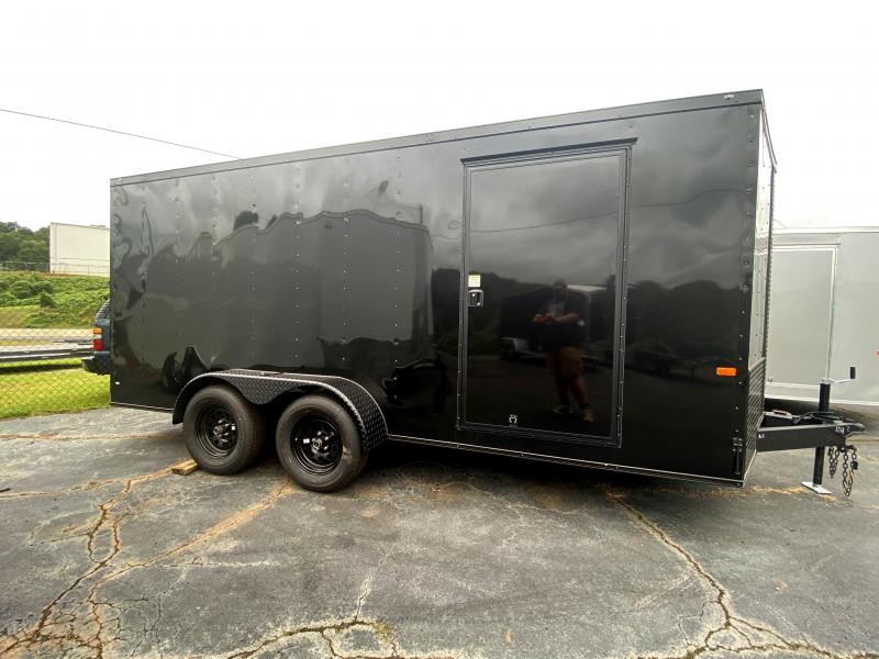 New 2020 Rock Solid 7ft x 16ft 7k Tandem Axle Bumper Pull Enclosed w/6ft walls (Black w/ BO) New 2020 Rock Solid 7ft x 16ft 7k Tandem Axle Bumper Pull Enclosed w/6ft walls (Black w/ BO)