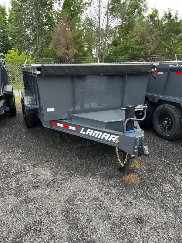 New 2022 Lamar 7ft x 14ft 16k Tandem Axle Bumper Pull Dump w/3ft walls & Two-Way Spreader Gate (Lamar Gray) New 2022 Lamar 7ft x 14ft 16k Tandem Axle Bumper Pull Dump w/3ft walls & Two-Way Spreader Gate (Lamar Gray)