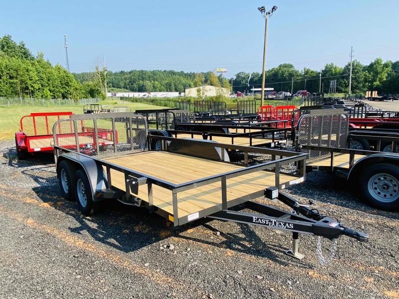 New 2021 East Texas 7ft x 14ft 7k Tandem Axle Bumper Pull Utility w/1ft walls (Charcoal) New 2021 East Texas 7ft x 14ft 7k Tandem Axle Bumper Pull Utility w/1ft walls (Charcoal)
