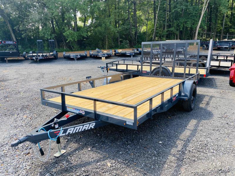 New 2021 Lamar 7ft x 14ft 3.5k Single Axle Bumper Pull Utility w/1ft walls (Lamar Gray) New 2021 Lamar 7ft x 14ft 3.5k Single Axle Bumper Pull Utility w/1ft walls (Lamar Gray)