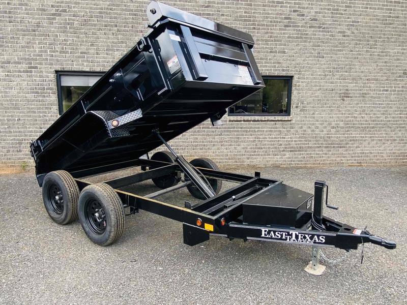 New 2021 East Texas 5ft x 10ft 7k Tandem Axle Bumper Pull Dump w/1.5ft walls (Black) New 2021 East Texas 5ft x 10ft 7k Tandem Axle Bumper Pull Dump w/1.5ft walls (Black)