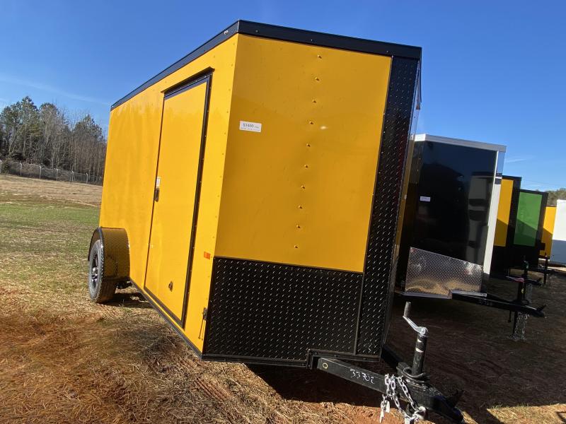 New 2021 Rock Solid 6ft x 12ft 3.5k Single Axle Bumper Pull Enclosed w/6ft walls (Yellow w/SBO) New 2021 Rock Solid 6ft x 12ft 3.5k Single Axle Bumper Pull Enclosed w/6ft walls (Yellow w/SBO)