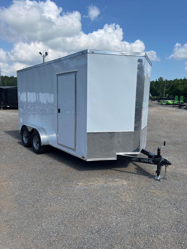 Used 2022 Quality Cargo 7ft x 14ft 7k Tandem Axle Bumper Pull Enclosed