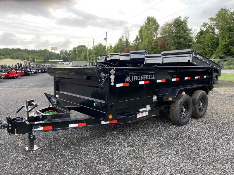 New 2022 Iron Bull 7ft x 14ft 14k Tandem Axle Bumper Pull Dump w/2ft walls (Black) New 2022 Iron Bull 7ft x 14ft 14k Tandem Axle Bumper Pull Dump w/2ft walls (Black)