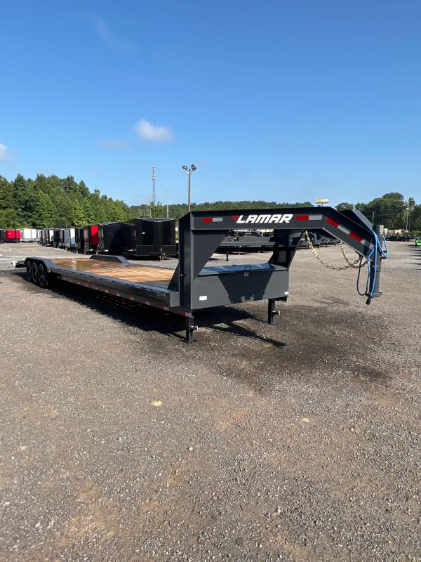 New 2023 Lamar 8.5ft x 40ft 21k Triple Axle Gooseneck Car/Equipment